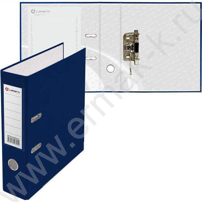 Файл 80мм PP собранный метал.окантовка синий с карманом | Фото 2