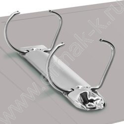 Папка 2 D-образных кольца 40мм серая 0,8мм карман внутренний и торцевой | Фото 3