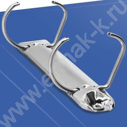 Папка 2 D-образных кольца 40мм синяя 0,8мм карман внутренний и торцевой | Фото 3