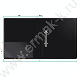 Папка 2 D-образных кольца 40мм черная 0,8мм карман внутренний и торцевой | Фото 4