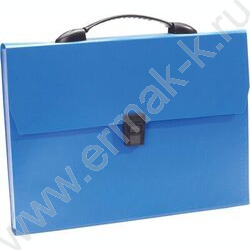 Папка-портфель с замком "Daily" 1отд. синий А4 | Фото 1