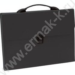 Папка-портфель с замком "Daily" 1отд. черный А4 | Фото 1