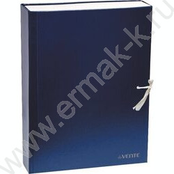 Короб архивный 50мм б/вин синий 2 завязки складной | Фото 1