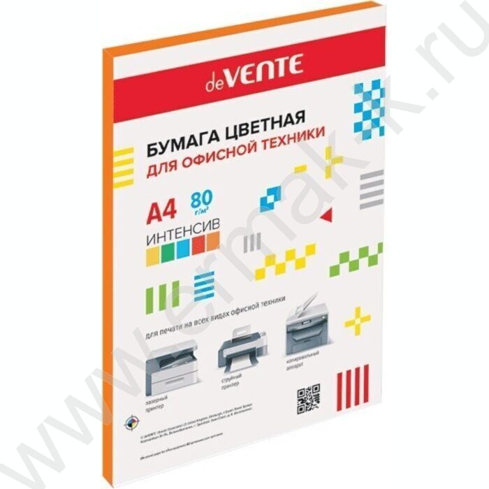 Бумага А4  80г/мкв  50л "deVENTE" интенсив оранжевый | Фото 1