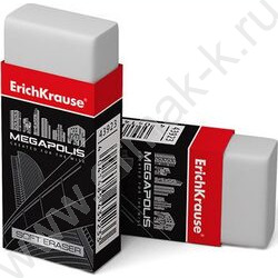 Ластик белый прямоугольный "Megapolis" | Фото 1