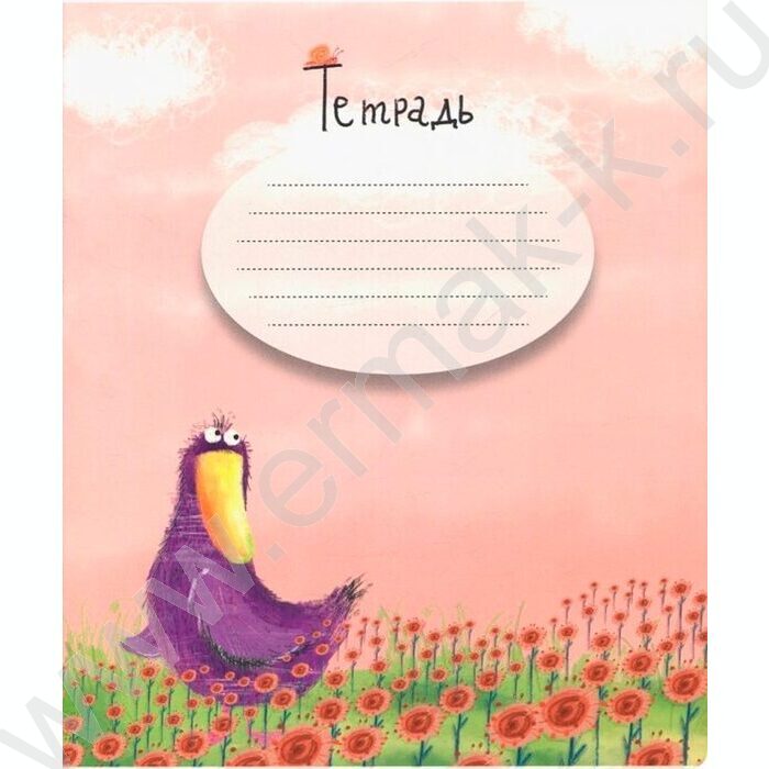 Тетрадь  12л клетка "На цветочной поляне" /лак/ ассорти | Фото 2