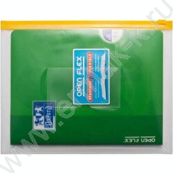 Папка-конверт на молнии А5 ZIP карм.для визит. белая | Фото 2