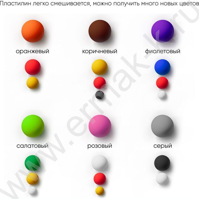 Пластилин  24цв 480г Классический+стек к/к | Фото 5