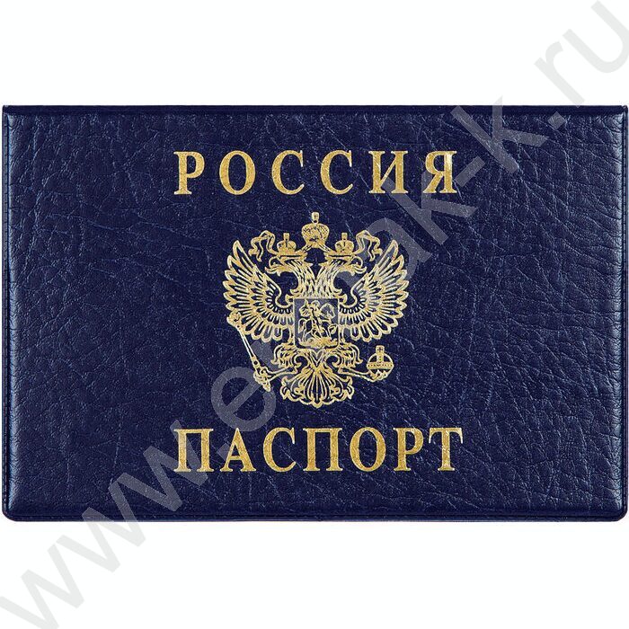 Обложка д/паспорта синяя | Фото 1