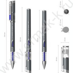 Ручка гелевая синяя 0,5мм  Megapolis | Фото 3