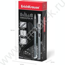 Ручка гелевая черная 0,5мм  Megapolis | Фото 5