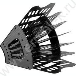 Лоток вертикально-гориз. разборный /чёрный/ 6отд. | Фото 1