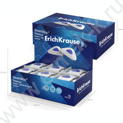 Ластик белый треугольный "Smart Triangle" с синим держателем | Фото 5