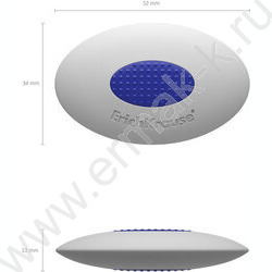 Ластик белый овальный "Smart Oval" с синим держателем | Фото 2