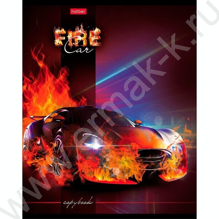 Тетрадь  48л клетка "АвтоСтихии" /3D лак/ 5видов | Фото 1