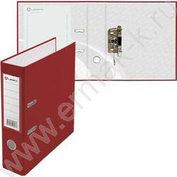 Файл 80мм PP собранный метал.окантовка красный с карманом | Фото 2