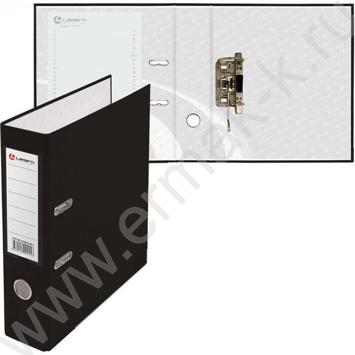 Файл 80мм PP собранный метал.окантовка черный с карманом | Фото 2