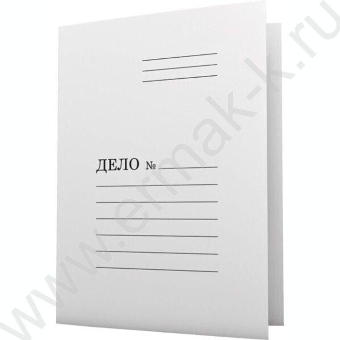 Скоросшиватель Дело картон белый б/зажима A4 220г/м² | Фото 1