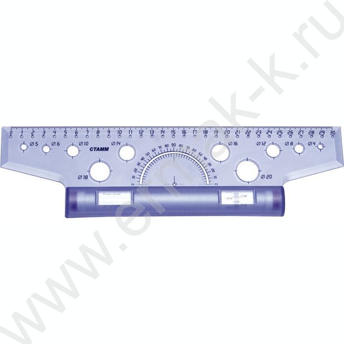 Рейсшина пл 30см прозр. с роликом | Фото 1