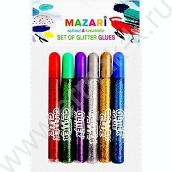 Гель с блестками /набор  6цв/ 15мл европодвес | Фото 2