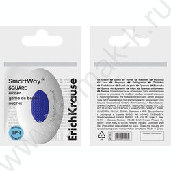 Ластик белый овальный "Smart Mini Oval" с пласт. держателем | Фото 2