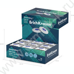 Ластик белый овальный "Smart Mini Oval" с пласт. держателем | Фото 5