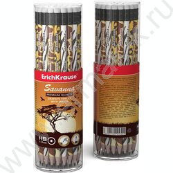 Карандаш ч/гр с ластиком HB Savanna круглый /туба | Фото 2