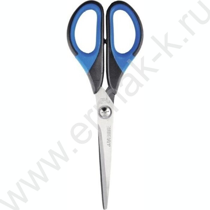 Ножницы 16см Twin двухцветные прорезиненные кольца, в картонном блистере | Фото 1