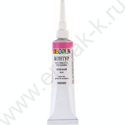 Контур  по стеклу и керамике акриловый Декола Розовый 18мл | Фото 1