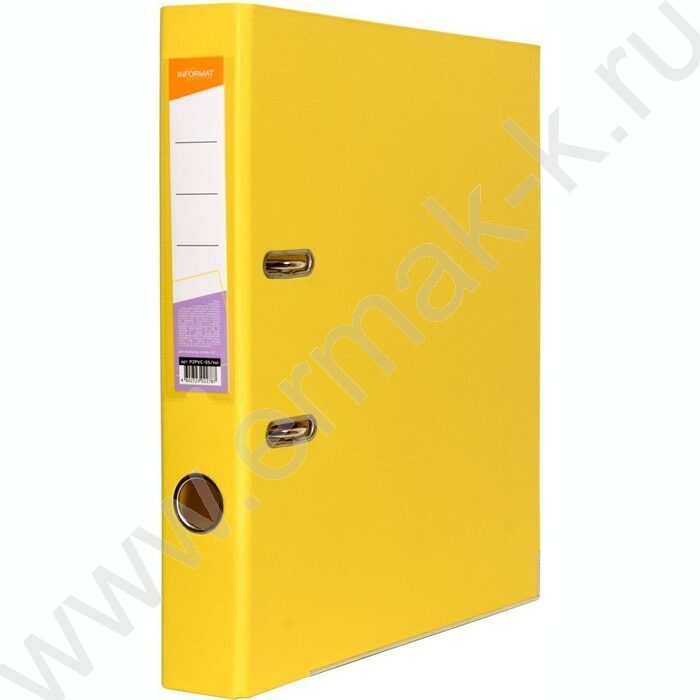Файл 55мм PVC 2-стор. разборный желтый /метал. окант., карман | Фото 1