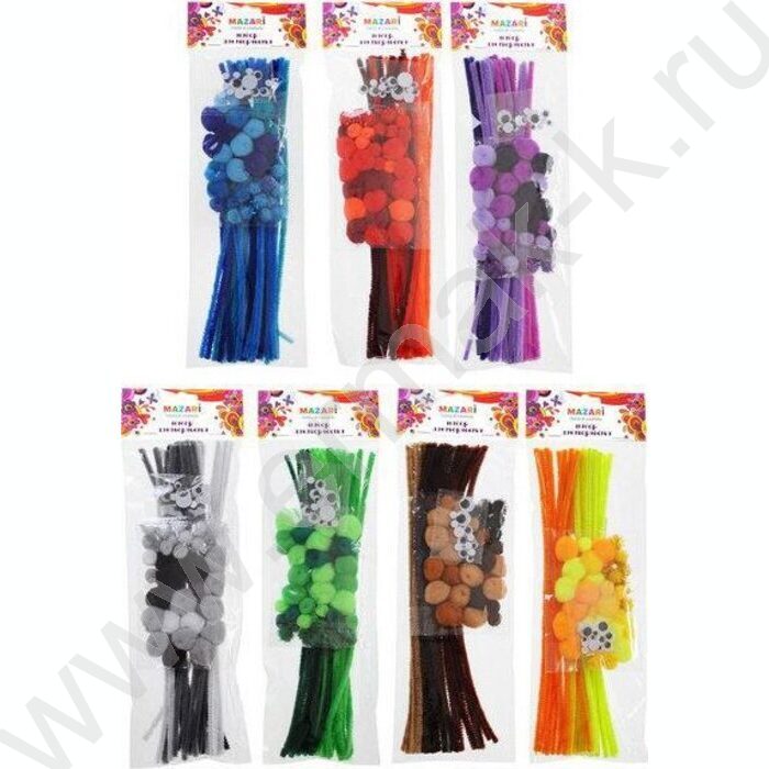 Набор д/творчества 80 дет.ассорти цв.6 видов) проволока синельная d=0,6см длина 30 | Фото 4