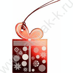 Набор подвесных ярлыков Новогодние красные/для новогодних подарков, из картона с фигурной вырубк | Фото 2