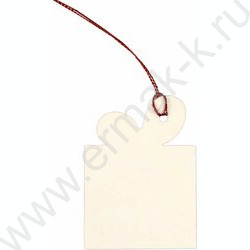 Набор подвесных ярлыков Новогодние красные/для новогодних подарков, из картона с фигурной вырубк | Фото 3