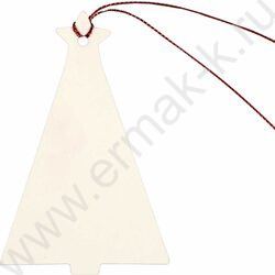 Набор подвесных ярлыков Новогодние красные/для новогодних подарков, из картона с фигурной вырубк | Фото 5