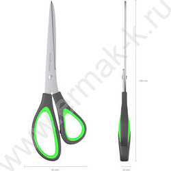 Ножницы 19см EasyCut+ Ergo ассиметрич. форма ручек, резин. вставки /ассорти /блистер | Фото 5