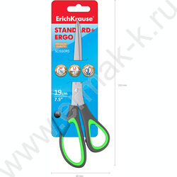 Ножницы 19см EasyCut+ Ergo ассиметрич. форма ручек, резин. вставки /ассорти /блистер | Фото 6
