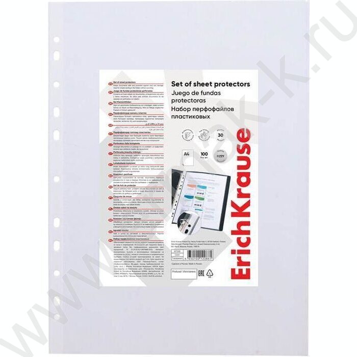 Файлы (мультифора) А4  30мкм Fizzy Clear  | Фото 1