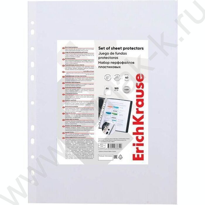 Файлы (мультифора) А4  40мкм Fizzy Clear / | Фото 1