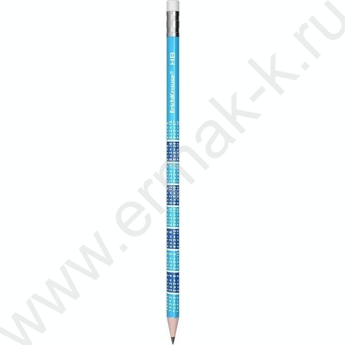 Карандаш ч/гр с ластиком 2x2 HB /круглый /туба | Фото 1