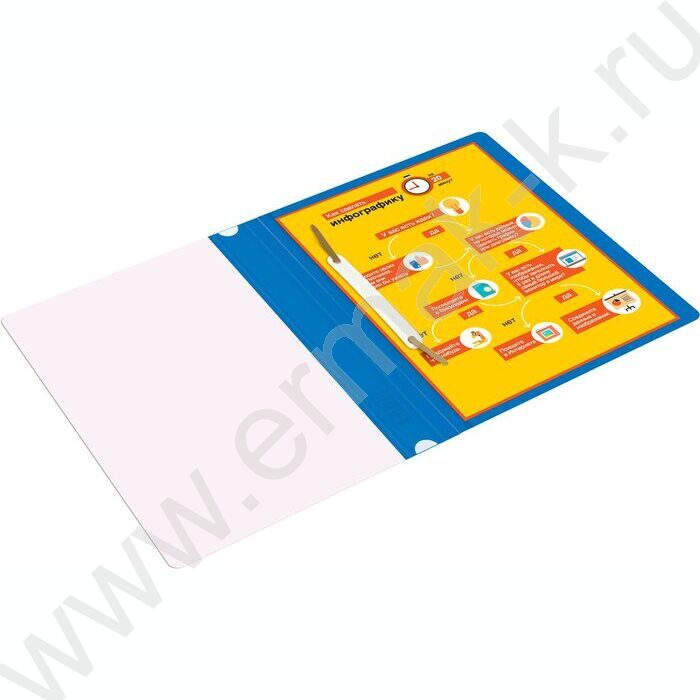 Скоросшиватель пл A5 синий прозрач.верх.лист | Фото 6