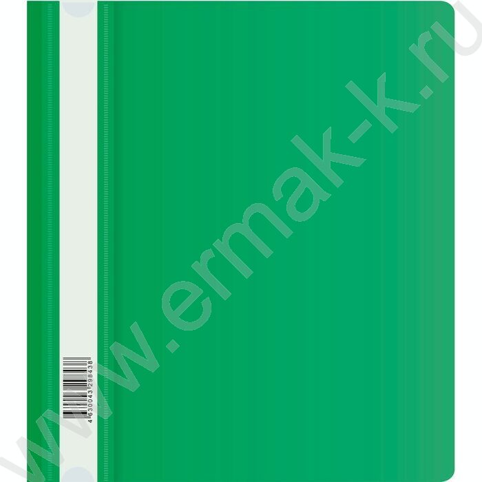 Скоросшиватель пл A5 зеленый прозрач.верх.лист | Фото 1