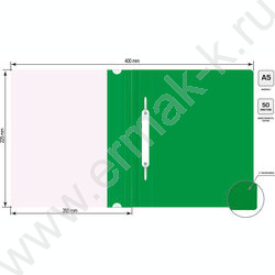 Скоросшиватель пл A5 зеленый прозрач.верх.лист | Фото 5