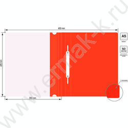 Скоросшиватель пл A5 красный прозрач.верх.лист | Фото 5