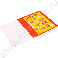 Скоросшиватель пл A5 красный прозрач.верх.лист | Фото 6