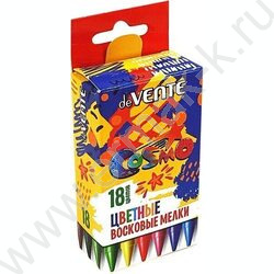 Мелки восковые 18цв Cosmo к/кор с подвесом | Фото 1