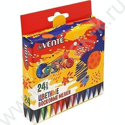 Мелки восковые 24цв Cosmo к/кор с подвесом | Фото 1