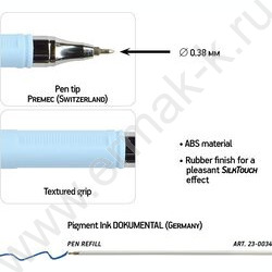 Ручка шар PointWrite Zefir синяя 0,38мм /3цв.корпуса | Фото 3