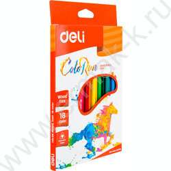 Карандаши пластиковые 18цв ColoRun /трехгранные/ европодвес | Фото 1