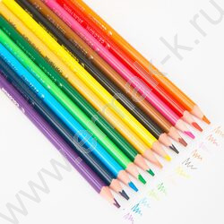 Карандаши пластиковые 18цв ColoRun /трехгранные/ европодвес | Фото 2