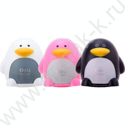 Точилка 2отв. пластик Пингвин ассорти | Фото 1